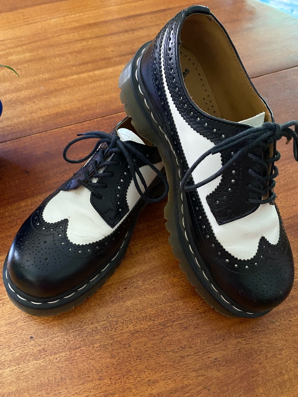 Black and White Wingtip Brogues